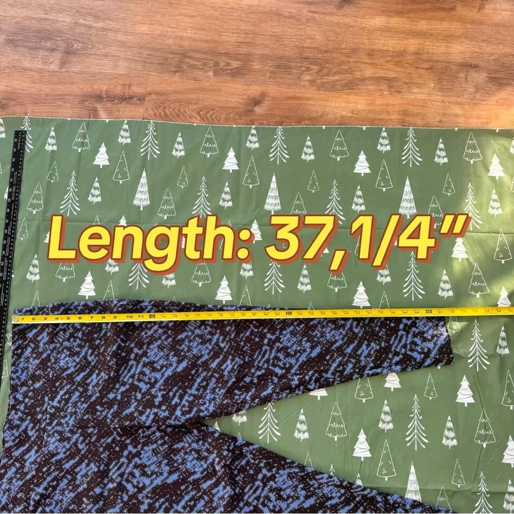 Terra & Sky Women's Plus High Waist Ankle Leggings 1X 16W-18W Snake Blue NWT 27” - Picture 8 of 10